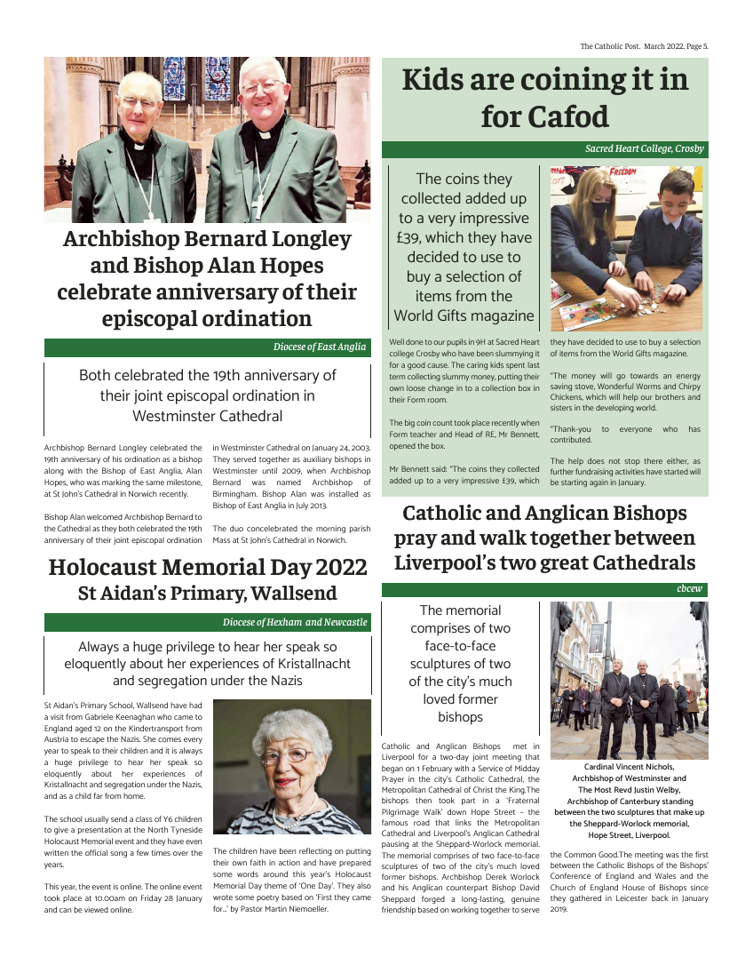 Mar 2022 edition of the Catholic Post Mar 2022 edition of the Catholic Post