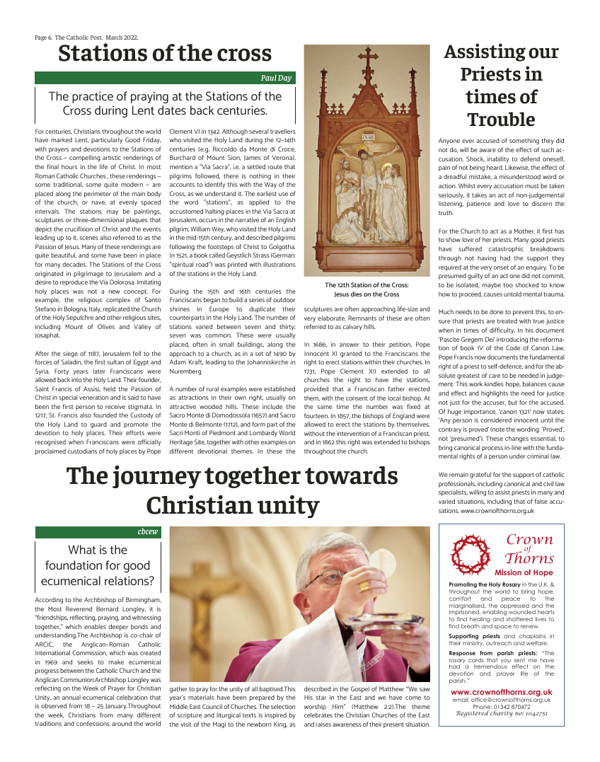 Mar 2022 edition of the Catholic Post Mar 2022 edition of the Catholic Post