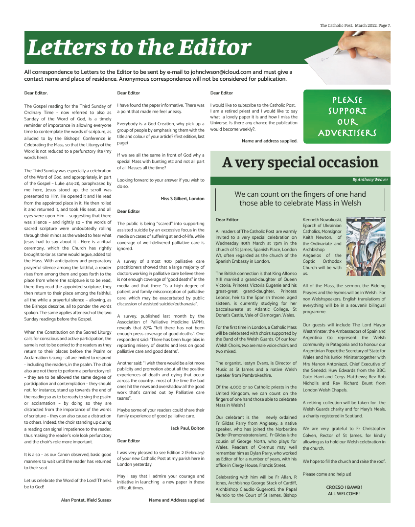 Mar 2022 edition of the Catholic Post Mar 2022 edition of the Catholic Post