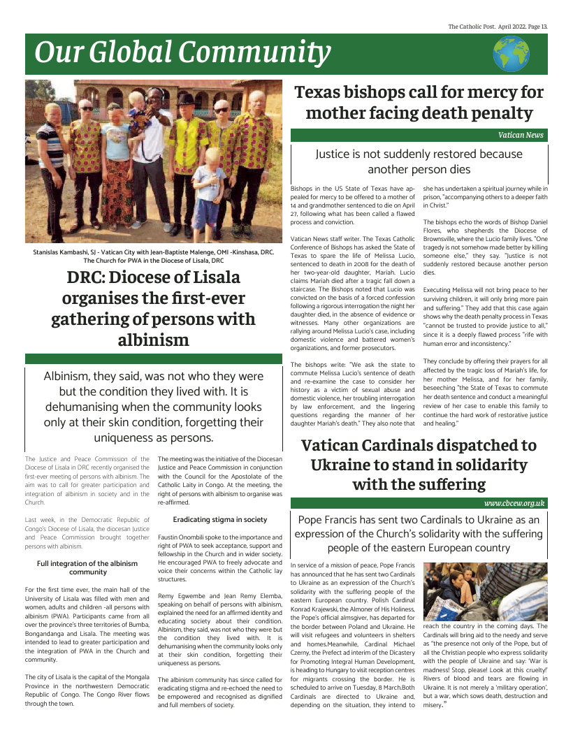 Apr 2022 edition of the Catholic Post