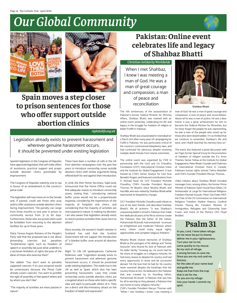 Apr 2022 edition of the Catholic Post