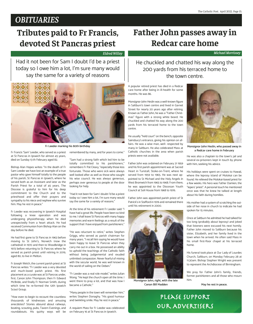 Apr 2022 edition of the Catholic Post Apr 2022 edition of the Catholic Post