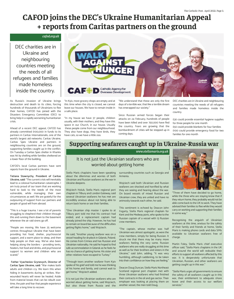 Apr 2022 edition of the Catholic Post Apr 2022 edition of the Catholic Post