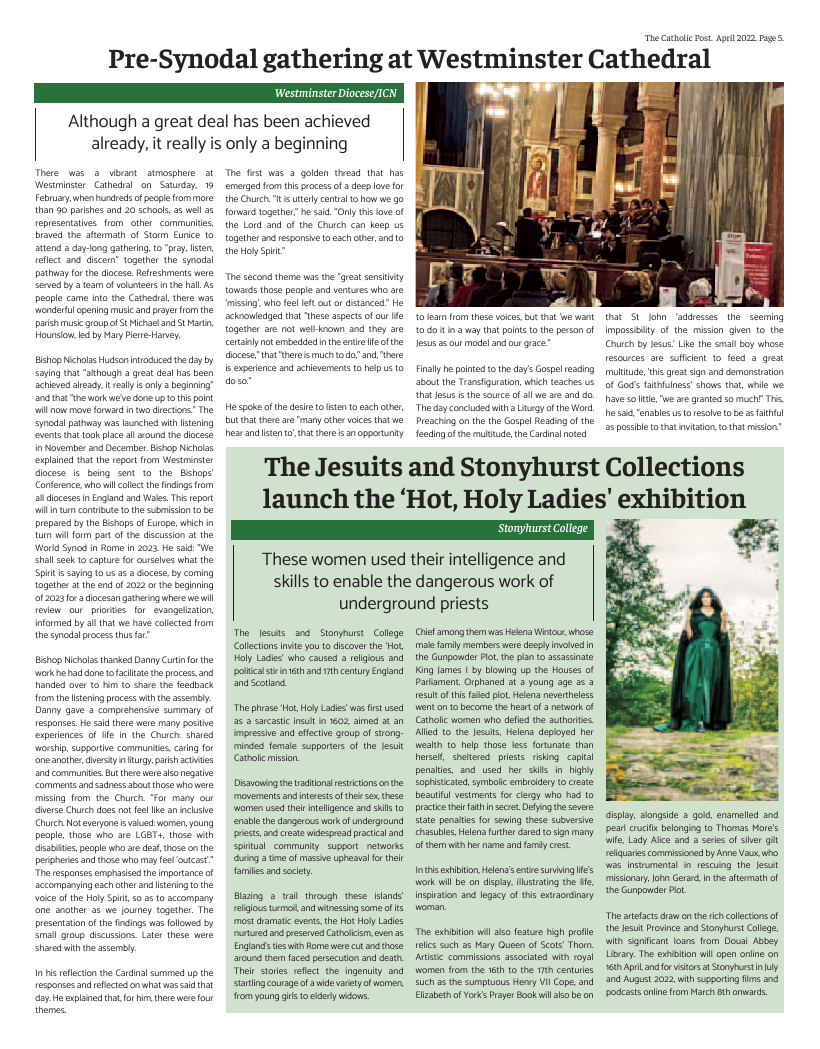 Apr 2022 edition of the Catholic Post