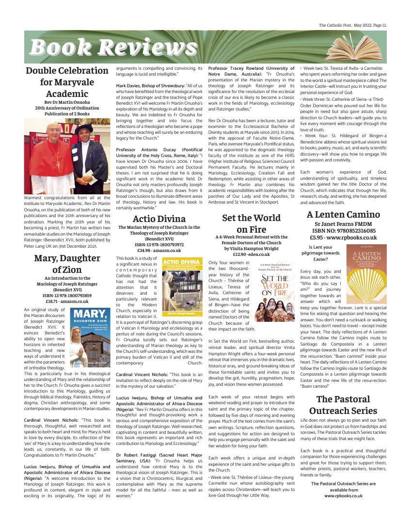 May 2022 edition of the Catholic Post May 2022 edition of the Catholic Post
