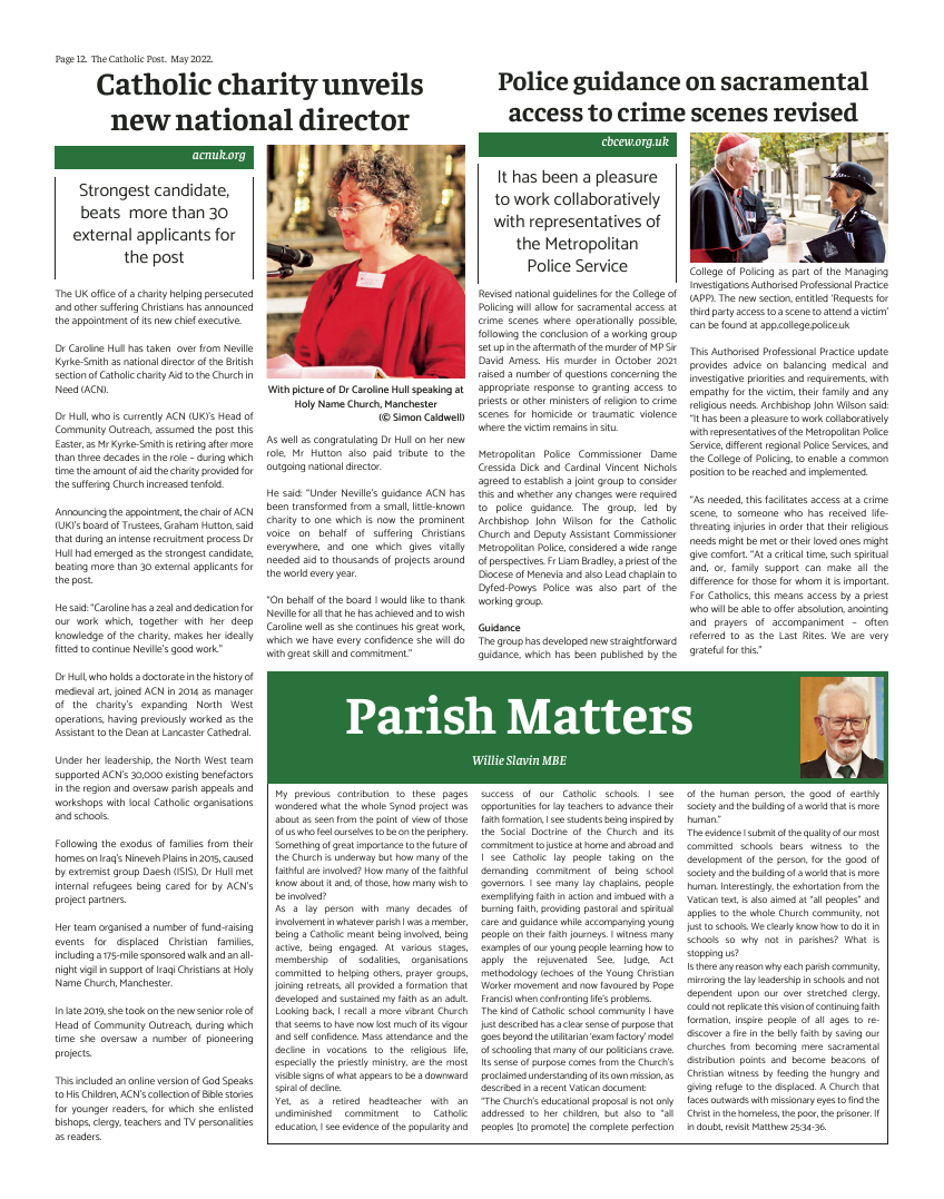 May 2022 edition of the Catholic Post May 2022 edition of the Catholic Post
