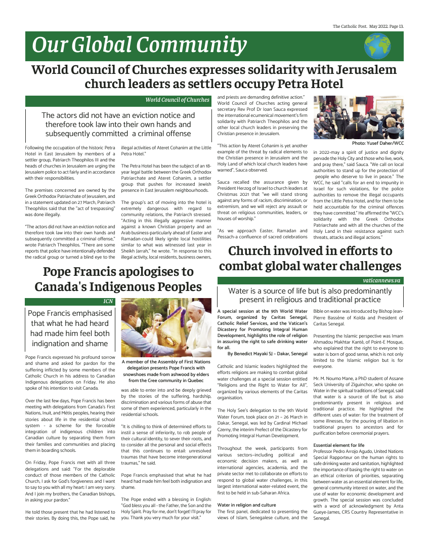 May 2022 edition of the Catholic Post