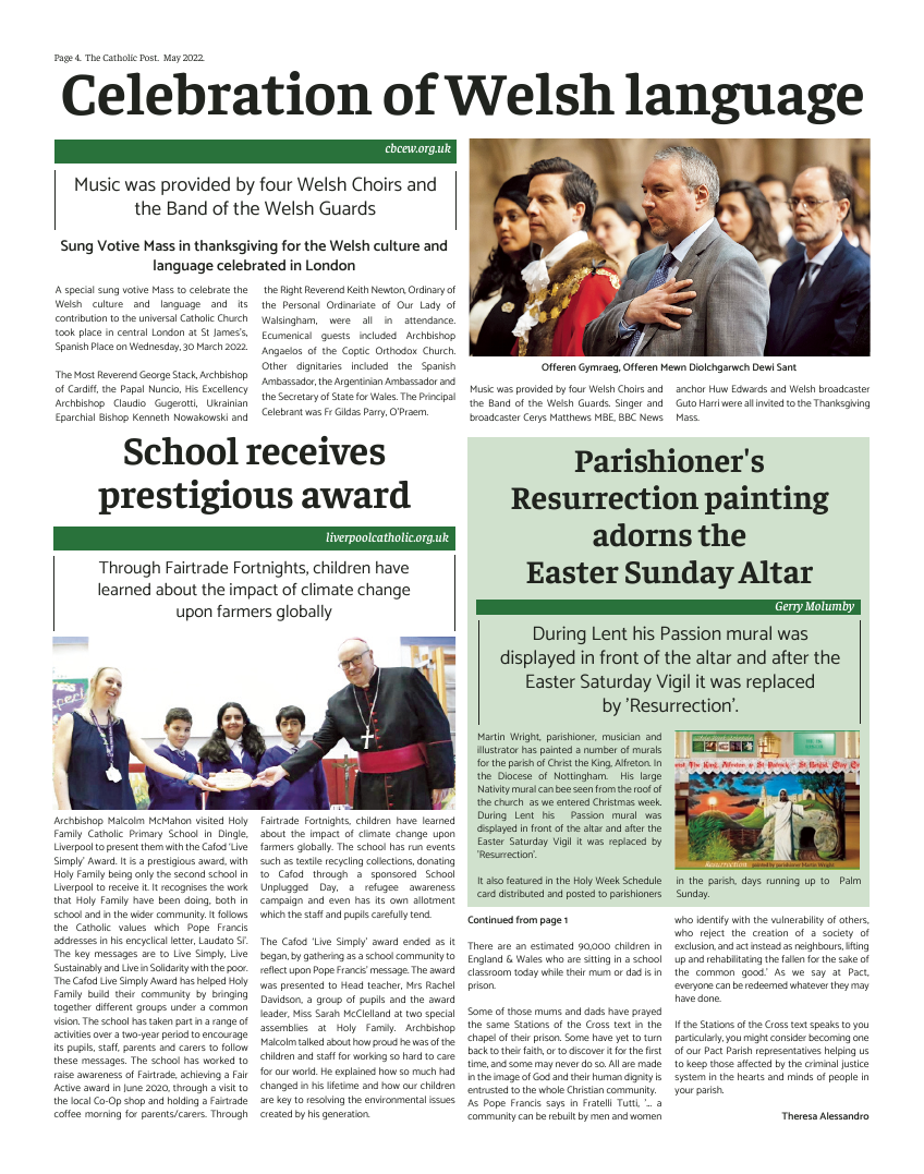 May 2022 edition of the Catholic Post