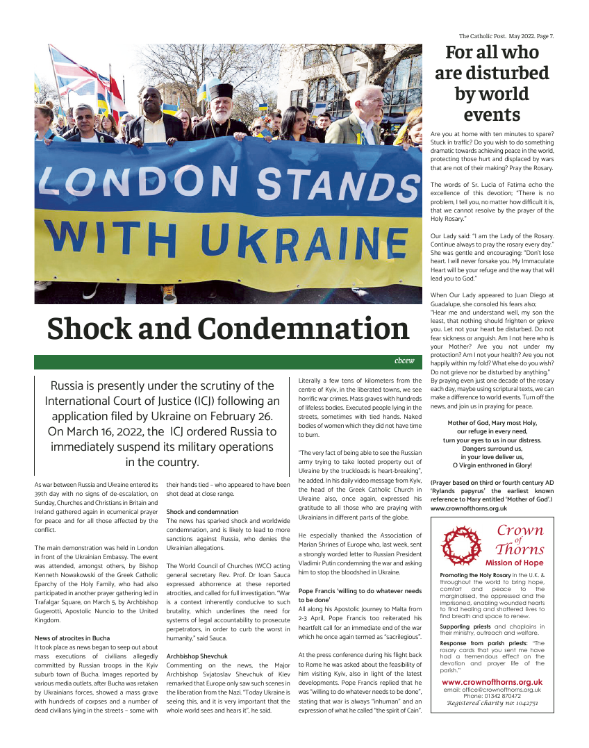 May 2022 edition of the Catholic Post May 2022 edition of the Catholic Post