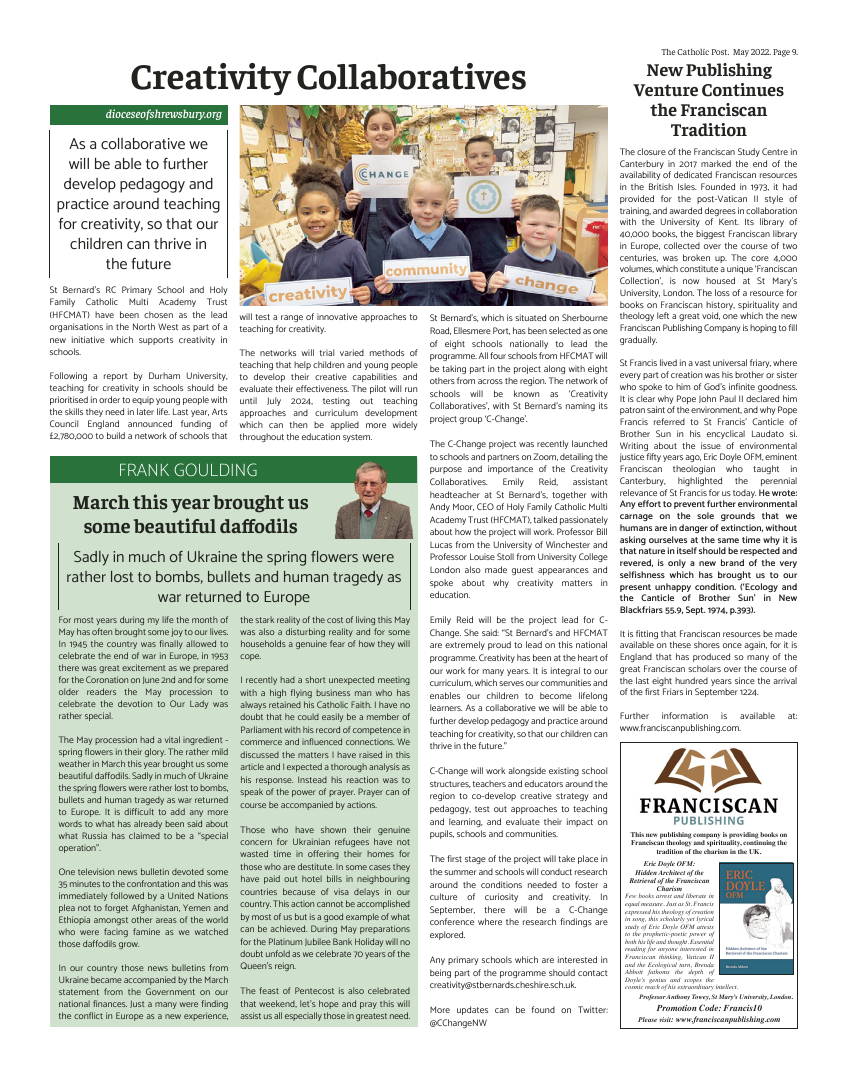 May 2022 edition of the Catholic Post May 2022 edition of the Catholic Post