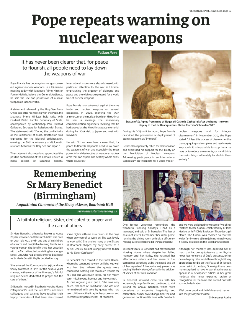 Jun 2022 edition of the Catholic Post