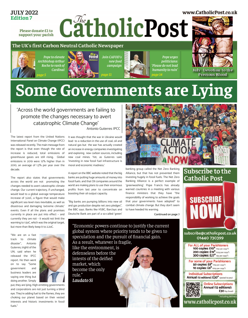 Jul 2022 edition of the Catholic Post