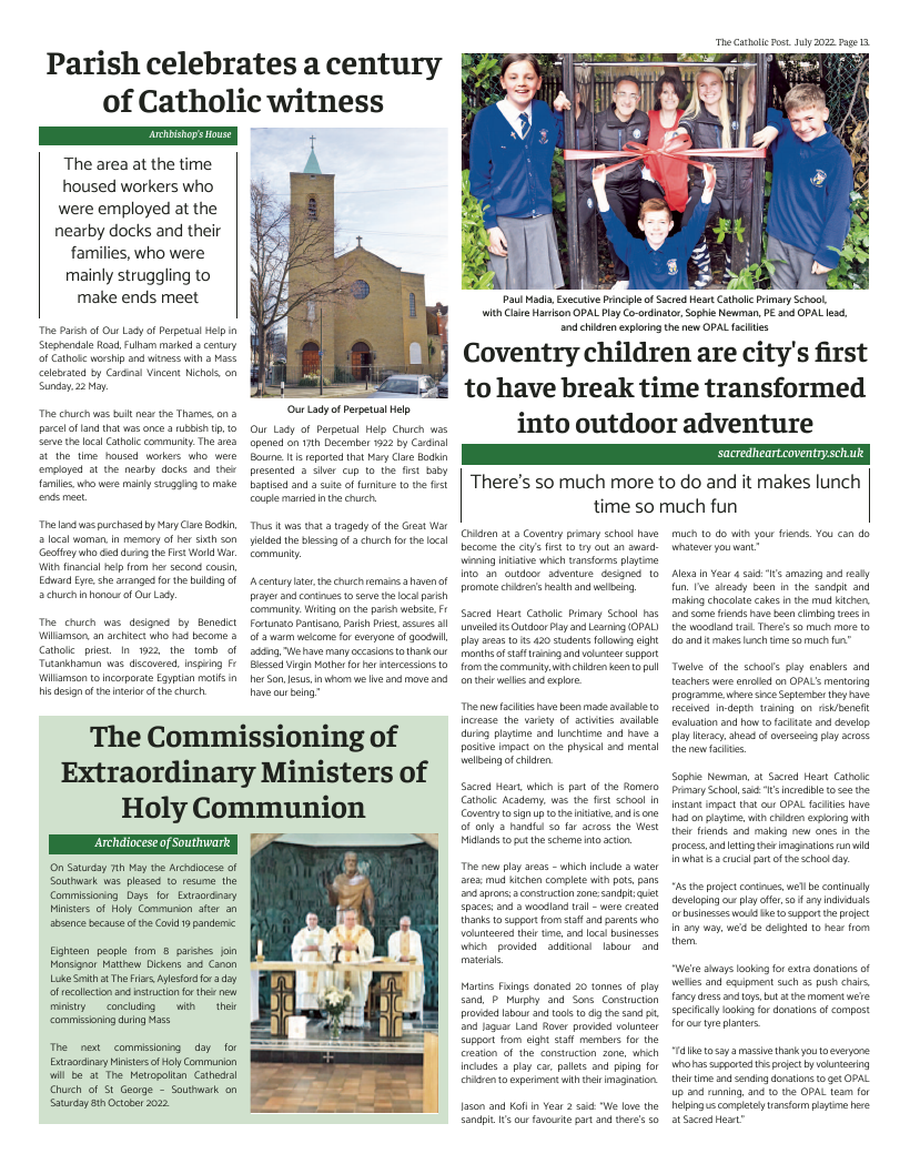 Jul 2022 edition of the Catholic Post Jul 2022 edition of the Catholic Post