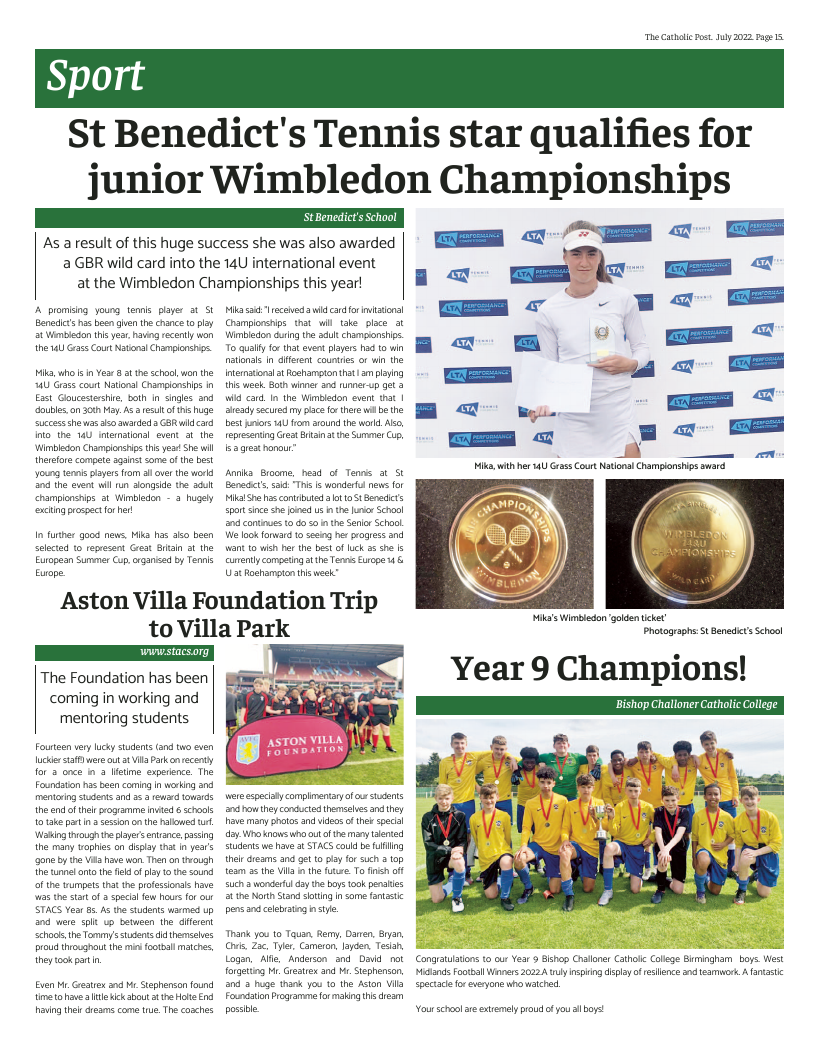 Jul 2022 edition of the Catholic Post Jul 2022 edition of the Catholic Post