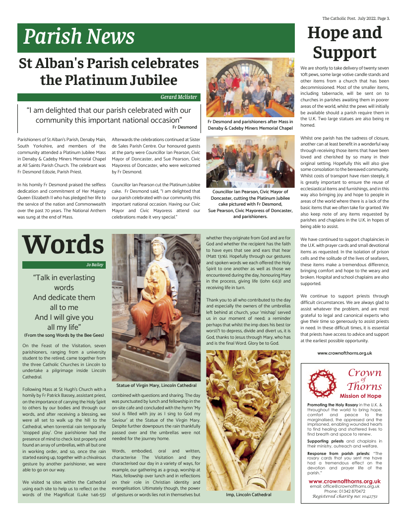 Jul 2022 edition of the Catholic Post Jul 2022 edition of the Catholic Post