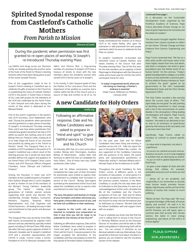 Jul 2022 edition of the Catholic Post Jul 2022 edition of the Catholic Post