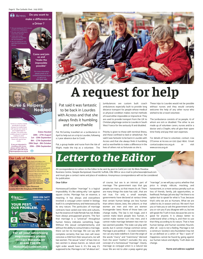 Jul 2022 edition of the Catholic Post Jul 2022 edition of the Catholic Post