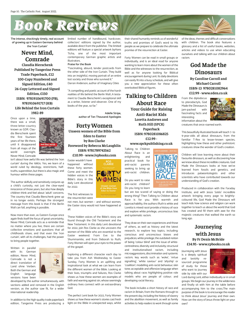 Aug 2022 edition of the Catholic Post Aug 2022 edition of the Catholic Post