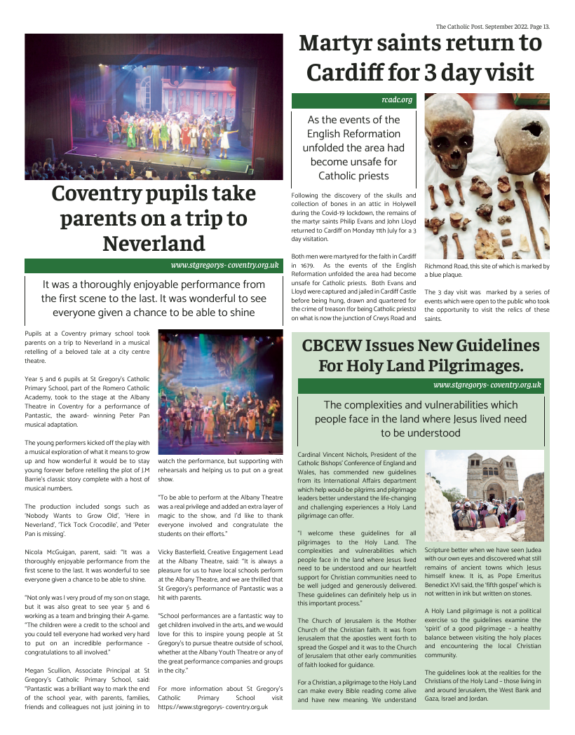 Sept 2022 edition of the Catholic Post Sept 2022 edition of the Catholic Post