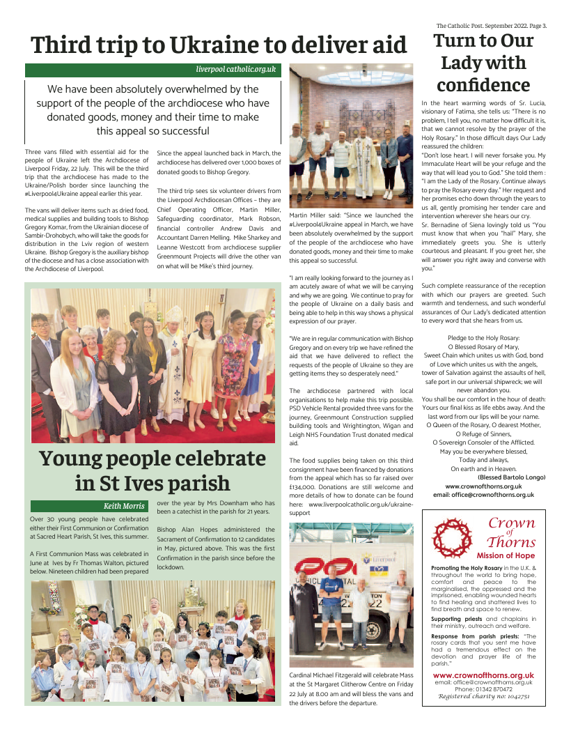 Sept 2022 edition of the Catholic Post Sept 2022 edition of the Catholic Post
