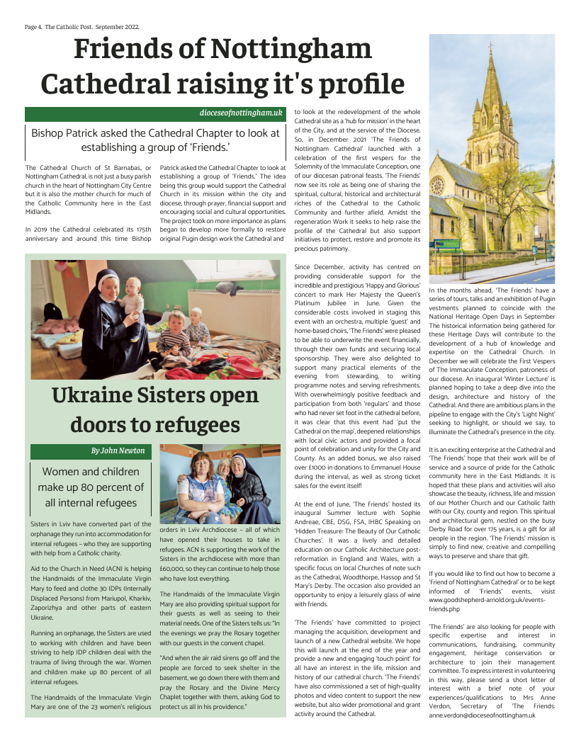 Sept 2022 edition of the Catholic Post