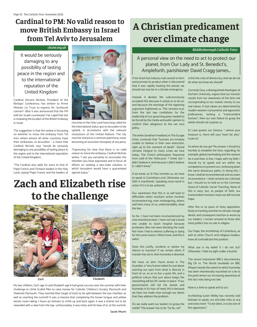Nov 2022 edition of the Catholic Post Nov 2022 edition of the Catholic Post