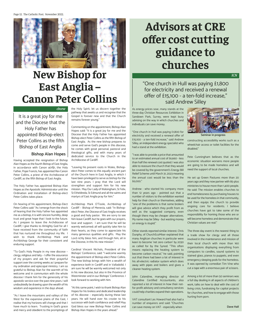 Nov 2022 edition of the Catholic Post