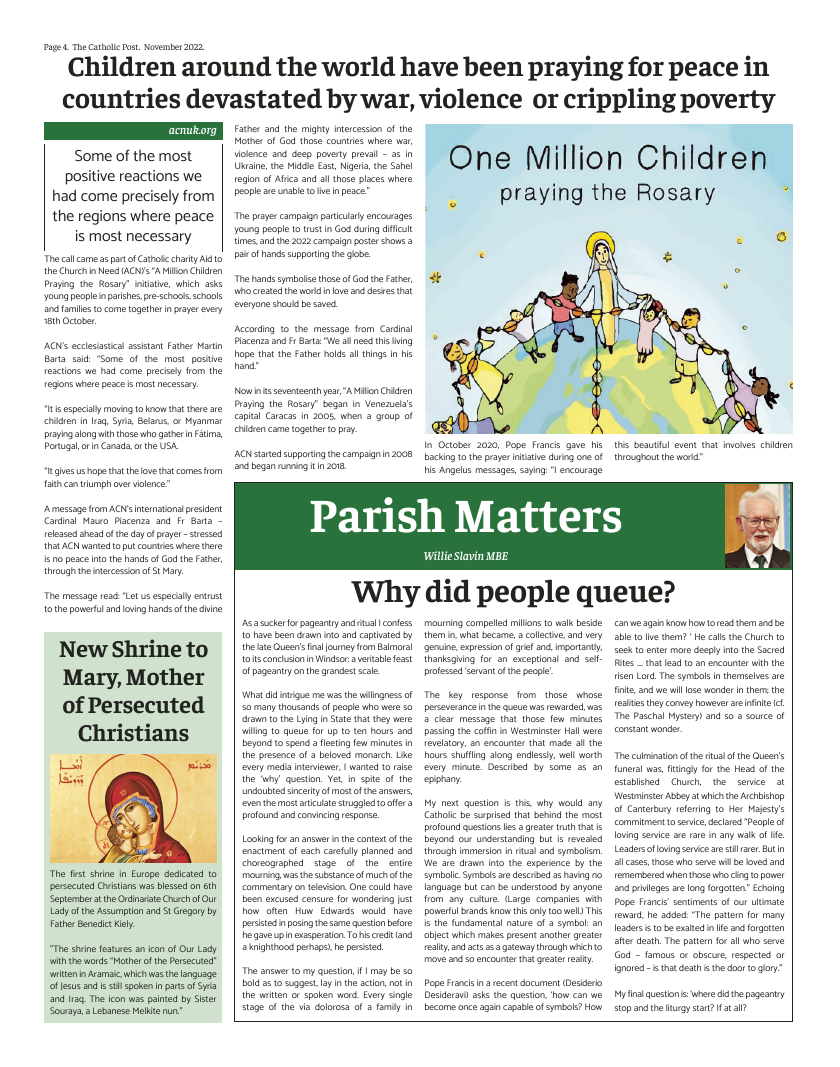 Nov 2022 edition of the Catholic Post