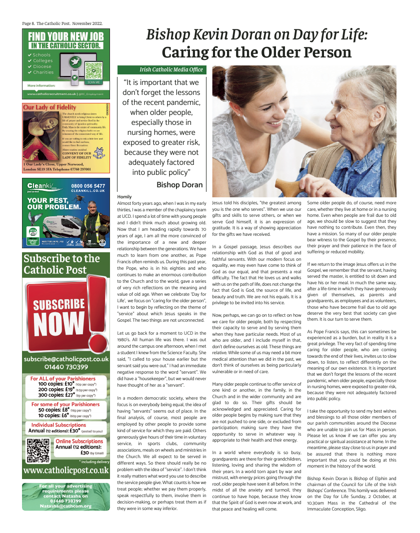 Nov 2022 edition of the Catholic Post Nov 2022 edition of the Catholic Post