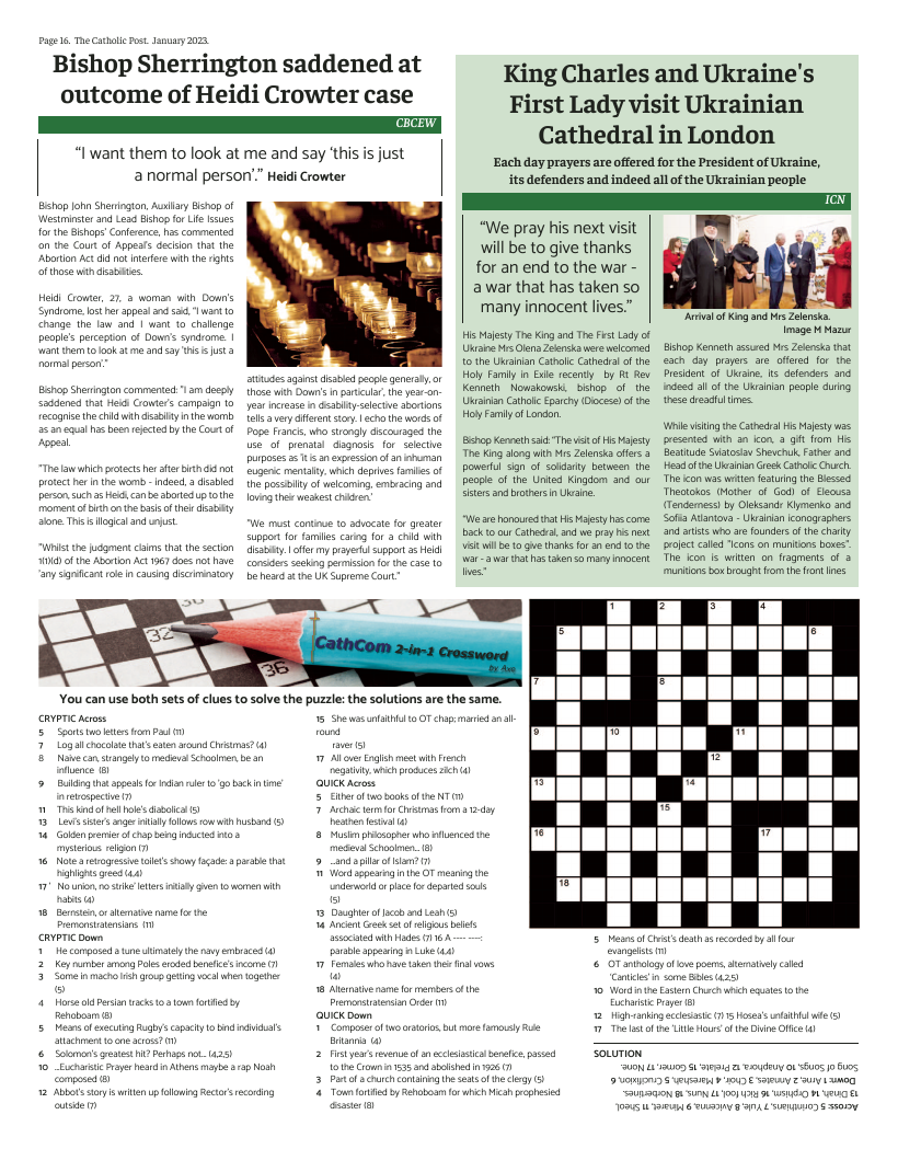 Jan 2023 edition of the Catholic Post Jan 2023 edition of the Catholic Post