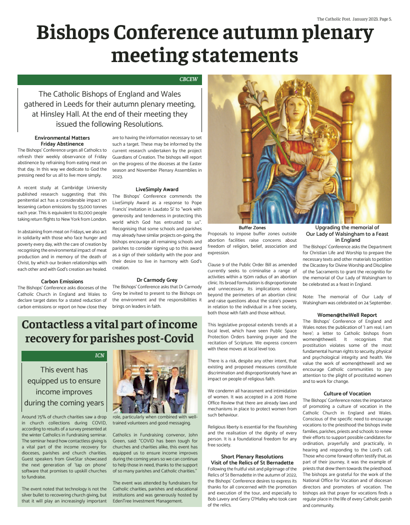 Jan 2023 edition of the Catholic Post