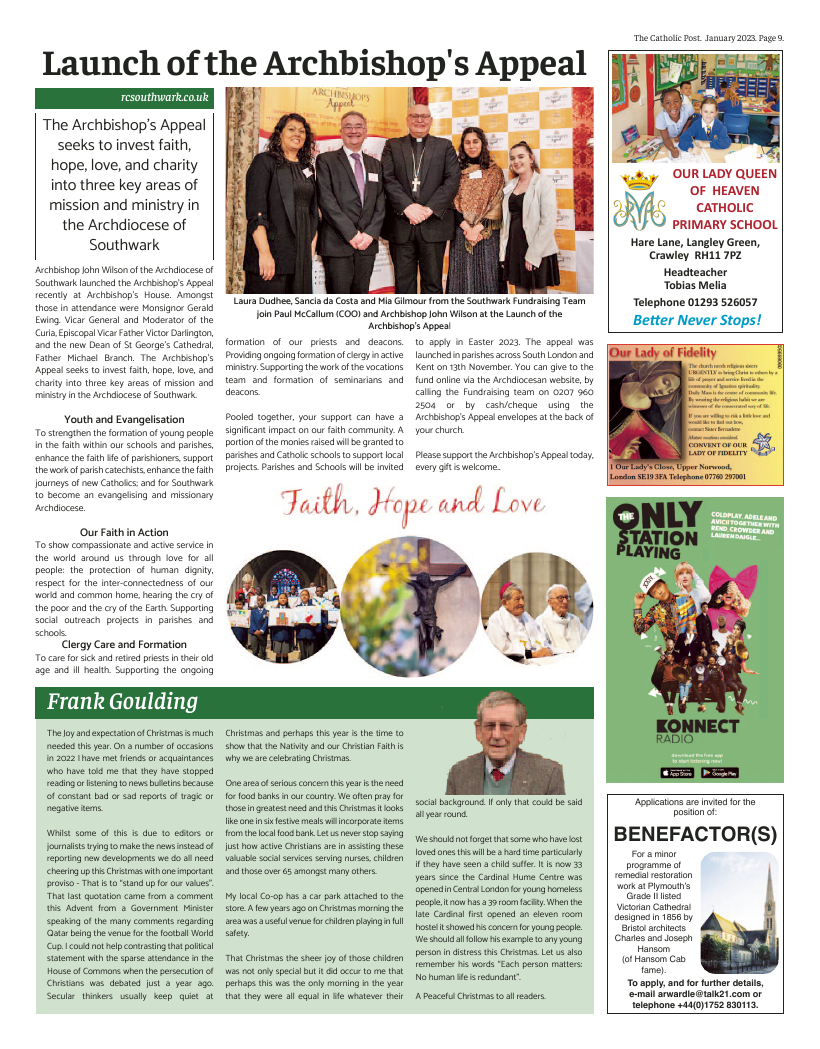 Jan 2023 edition of the Catholic Post