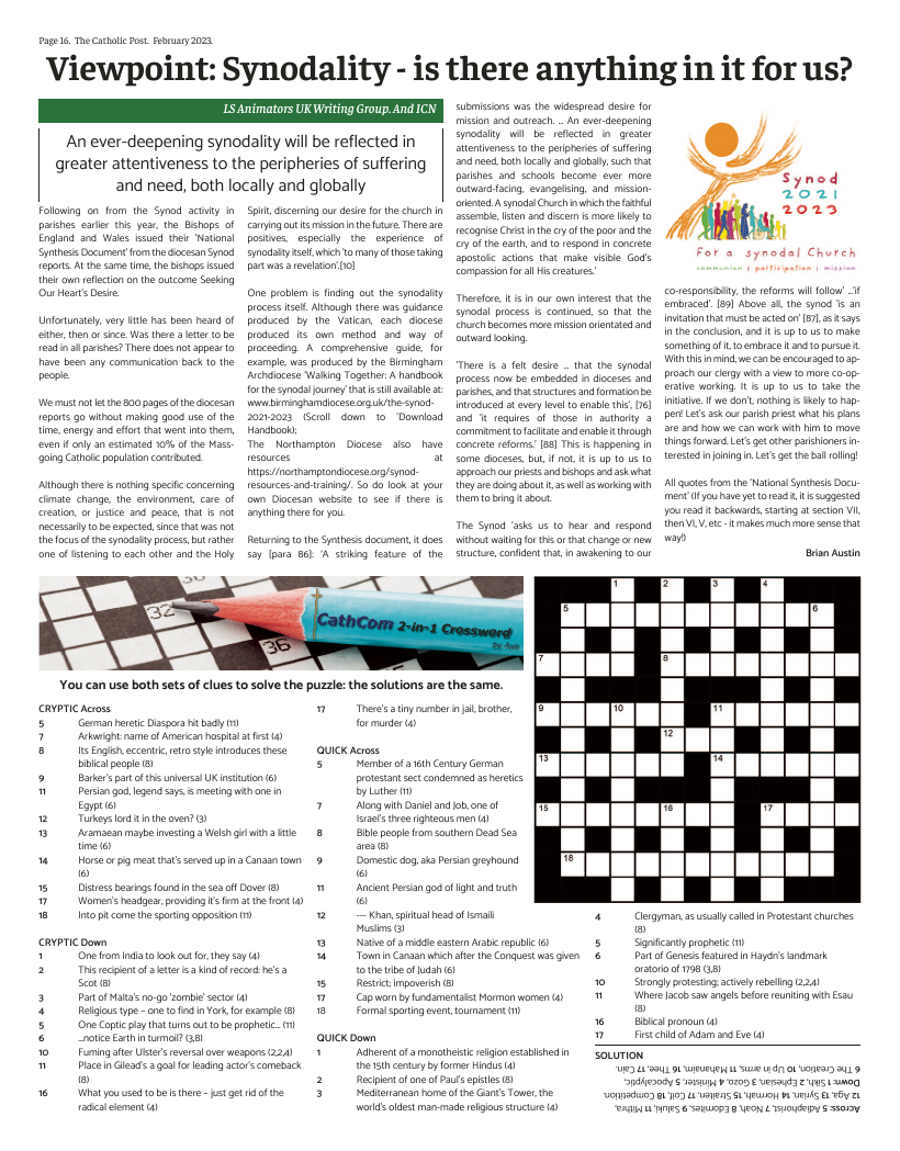 Feb 2023 edition of the Catholic Post Feb 2023 edition of the Catholic Post