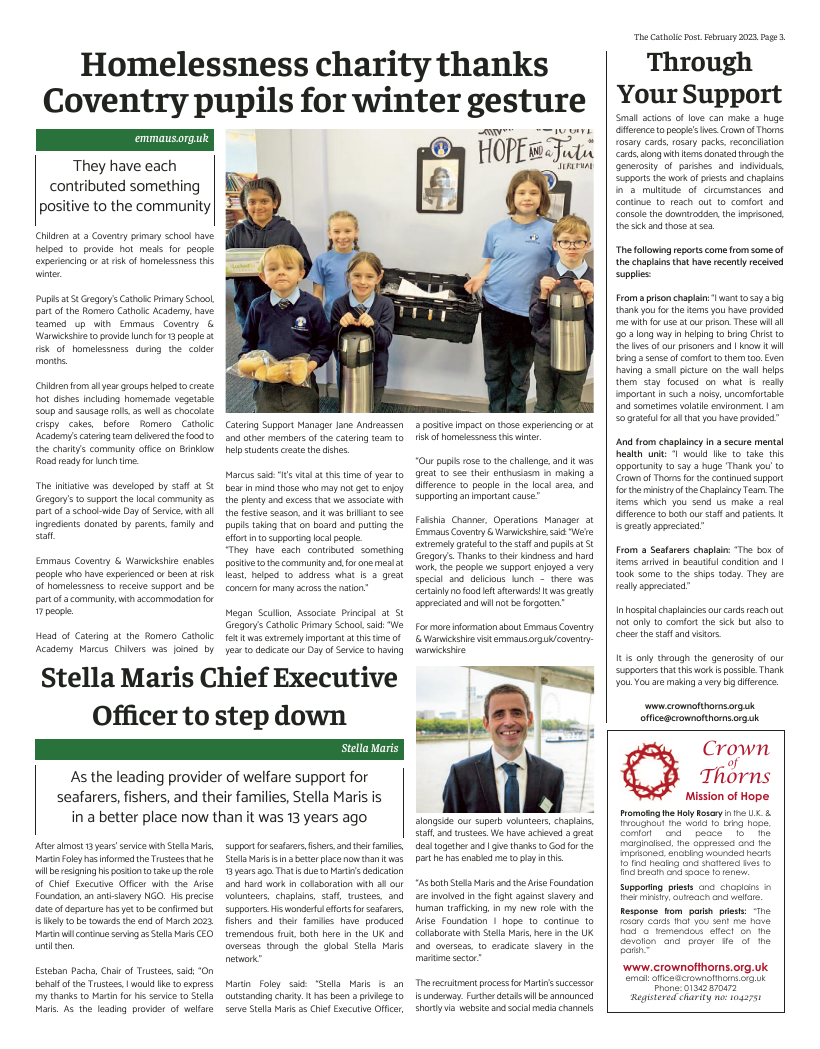Feb 2023 edition of the Catholic Post Feb 2023 edition of the Catholic Post