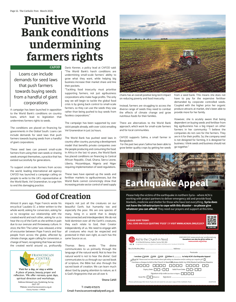 Mar 2023 edition of the Catholic Post Mar 2023 edition of the Catholic Post