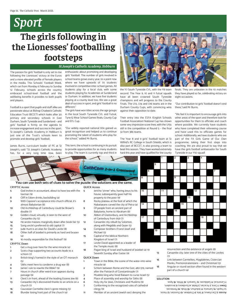 Mar 2023 edition of the Catholic Post Mar 2023 edition of the Catholic Post