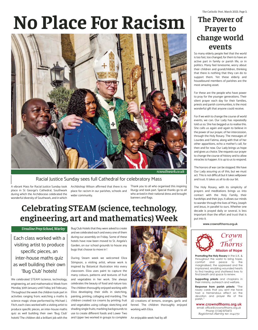 Mar 2023 edition of the Catholic Post Mar 2023 edition of the Catholic Post