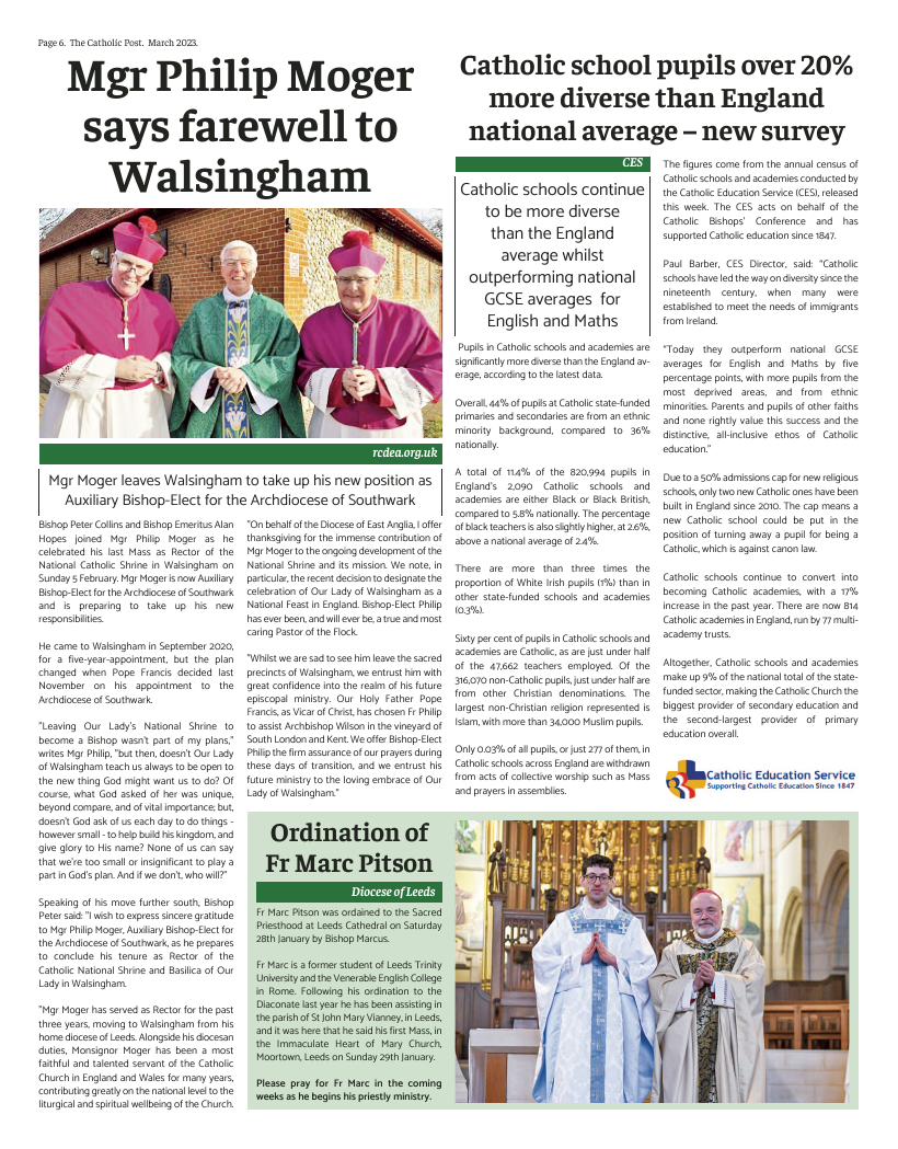 Mar 2023 edition of the Catholic Post