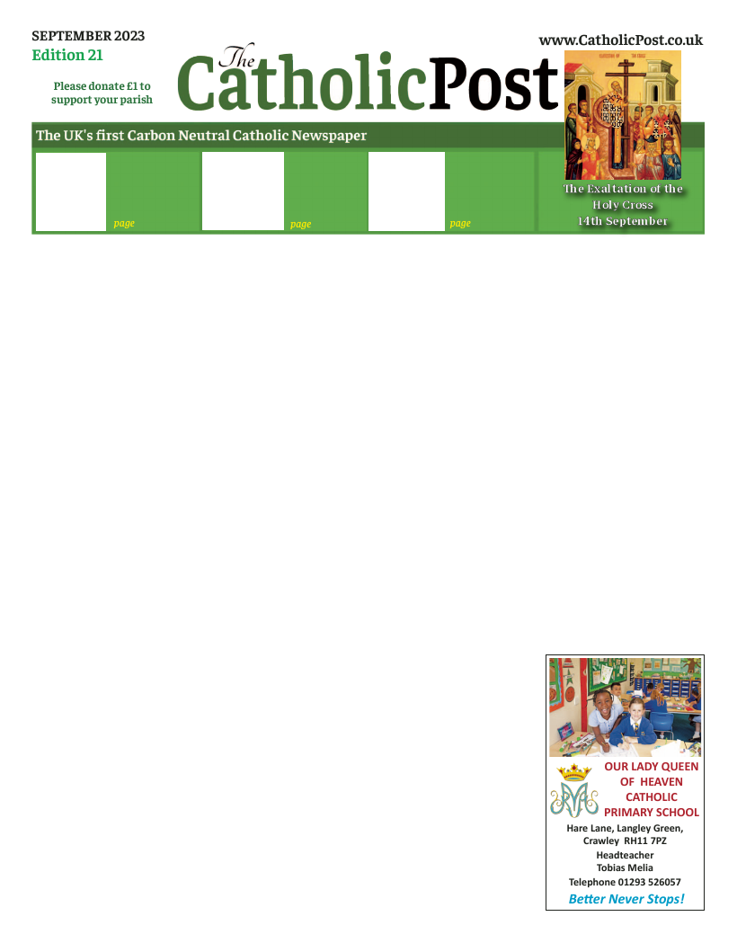Sept 2023 edition of the Catholic Post Sept 2023 edition of the Catholic Post