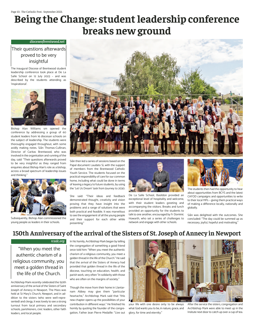 Sept 2023 edition of the Catholic Post Sept 2023 edition of the Catholic Post