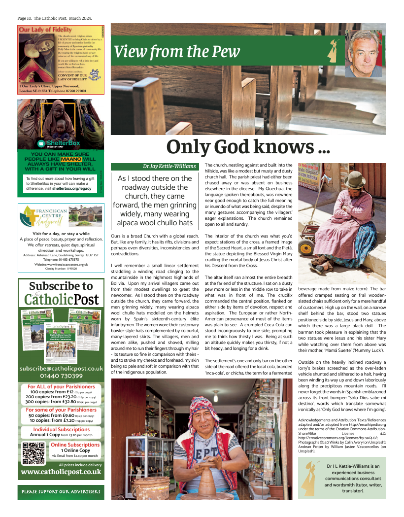 Mar 2024 edition of the Catholic Post Mar 2024 edition of the Catholic Post