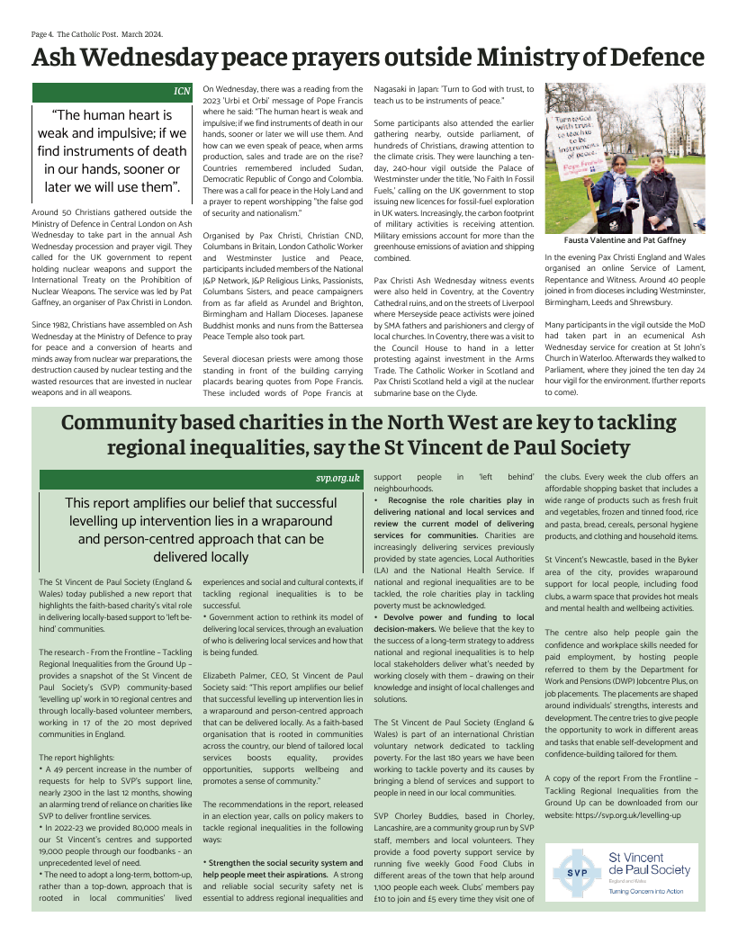Mar 2024 edition of the Catholic Post Mar 2024 edition of the Catholic Post