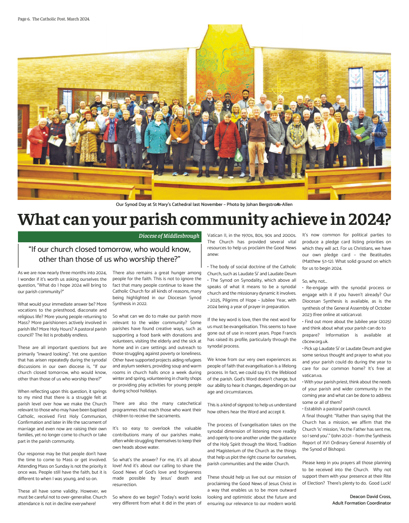 Mar 2024 edition of the Catholic Post Mar 2024 edition of the Catholic Post