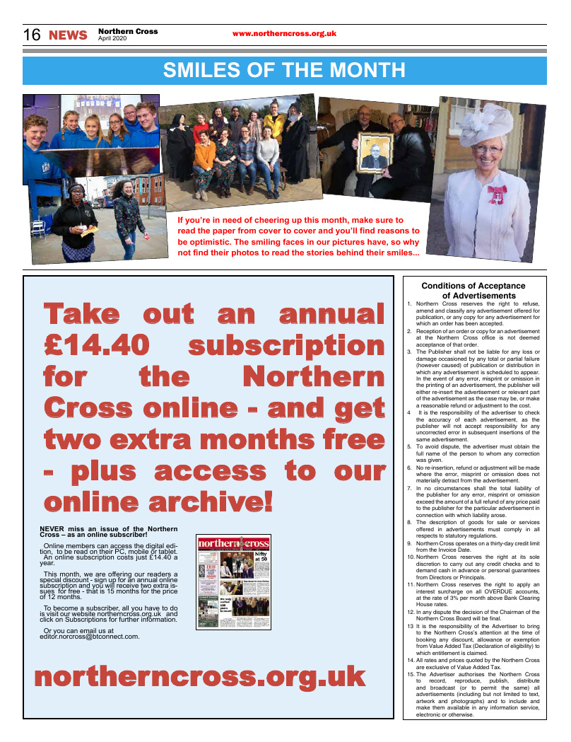 Apr 2020 edition of the Northern Cross