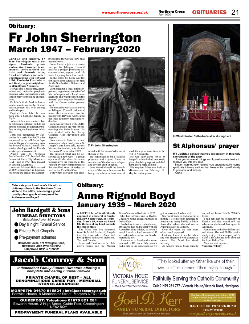 Apr 2020 edition of the Northern Cross