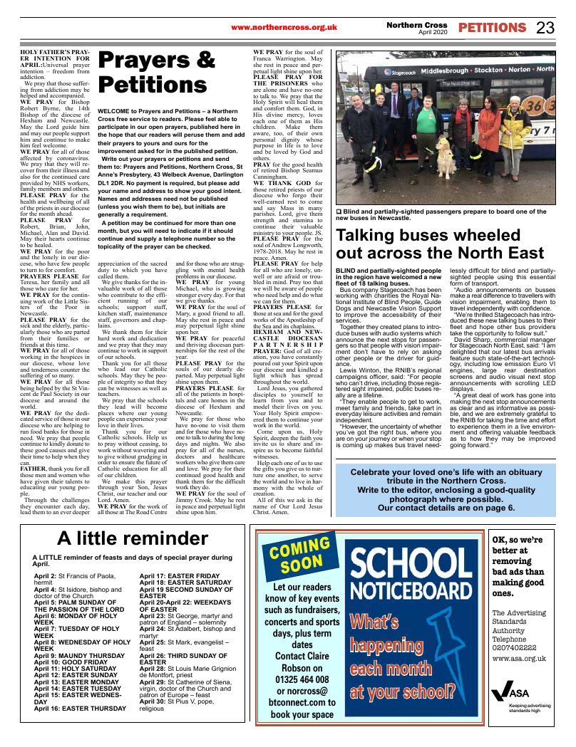 Apr 2020 edition of the Northern Cross