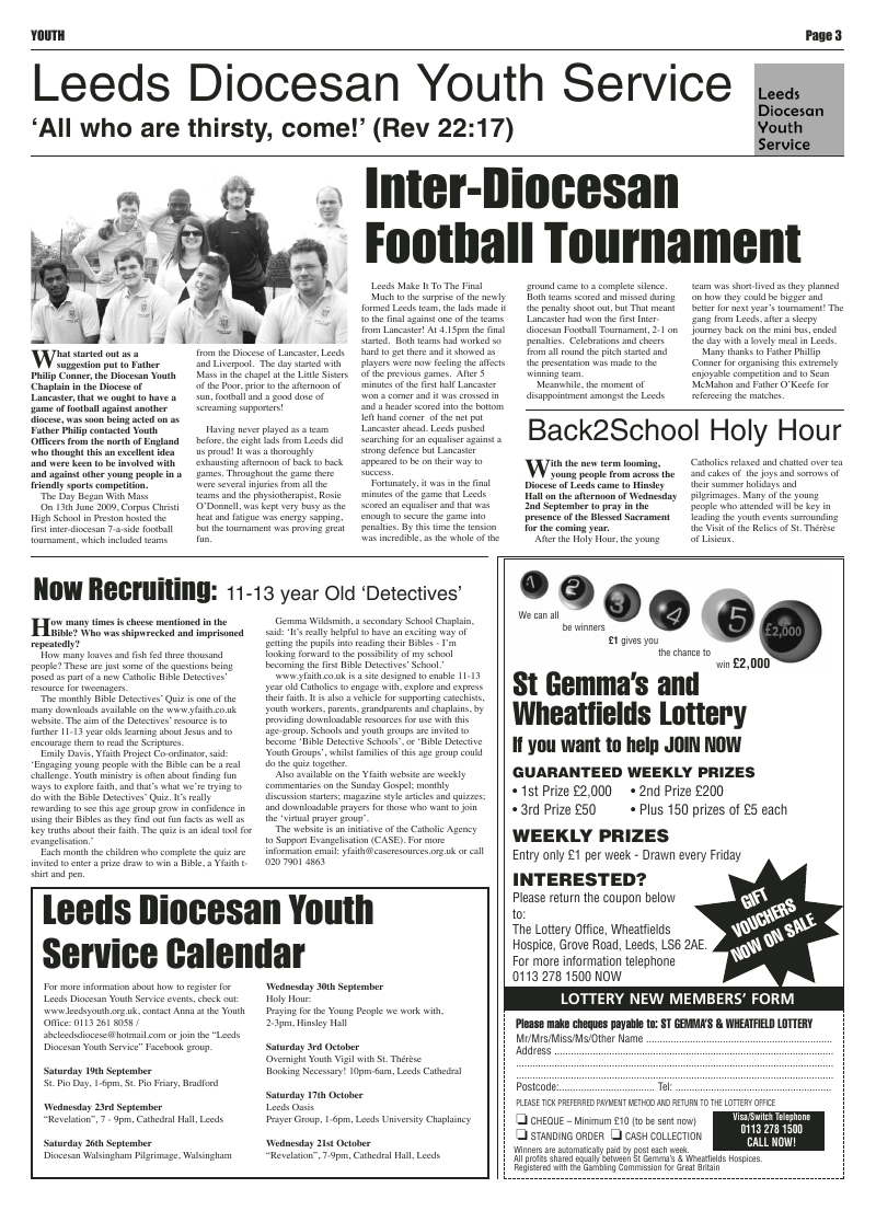 Sep 2009 edition of the Leeds Catholic Post