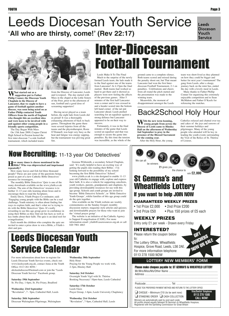 Sep 2009 edition of the Leeds Catholic Post Sep 2009 edition of the Leeds Catholic Post