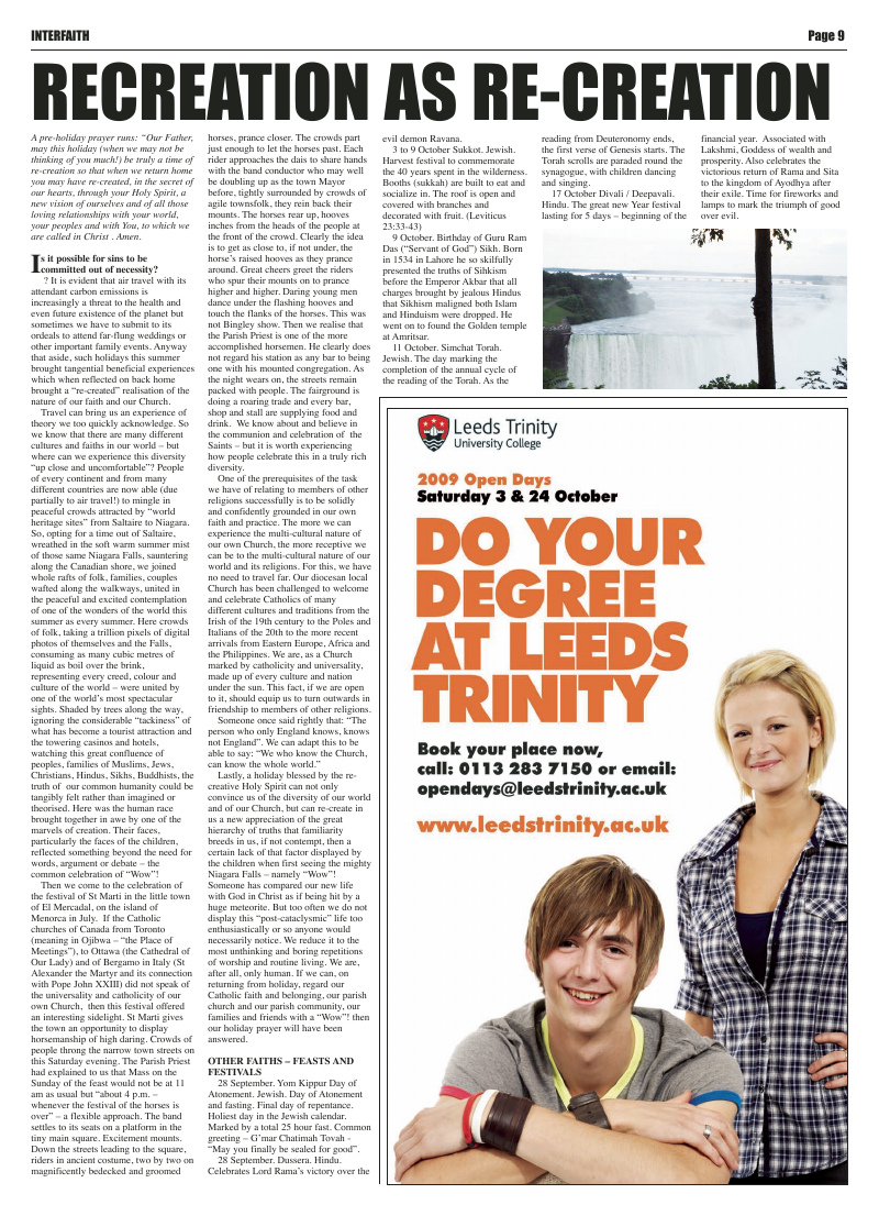 Sep 2009 edition of the Leeds Catholic Post Sep 2009 edition of the Leeds Catholic Post