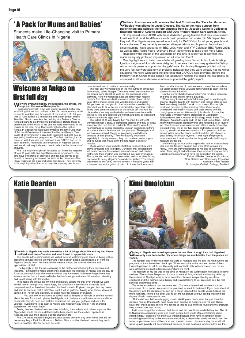 Oct 2009 edition of the Leeds Catholic Post